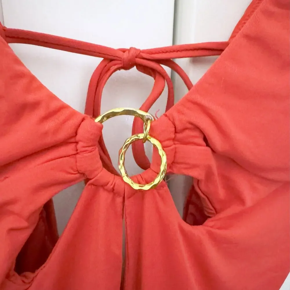 Trina Turk Monaco Flutter Sleeve One Piece Swimsuit